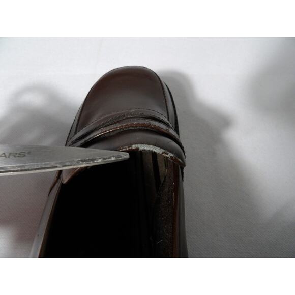 Vintage Mudd Penny Loafer Heels Chunky Sz 8 Amsden Shoe Y2K 90s Brown Block READ - Picture 9 of 16